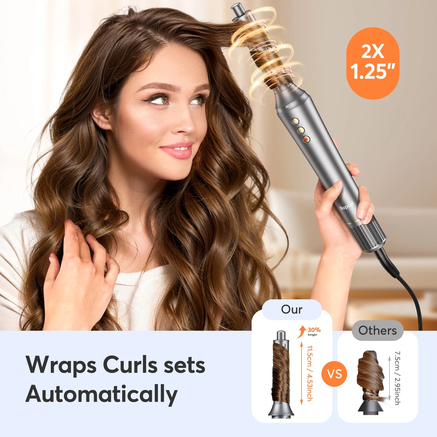 BOPCAL 5in1 Professionalgrade HairDryer Hot Air Comb Multifunctional StylerPro 1200W