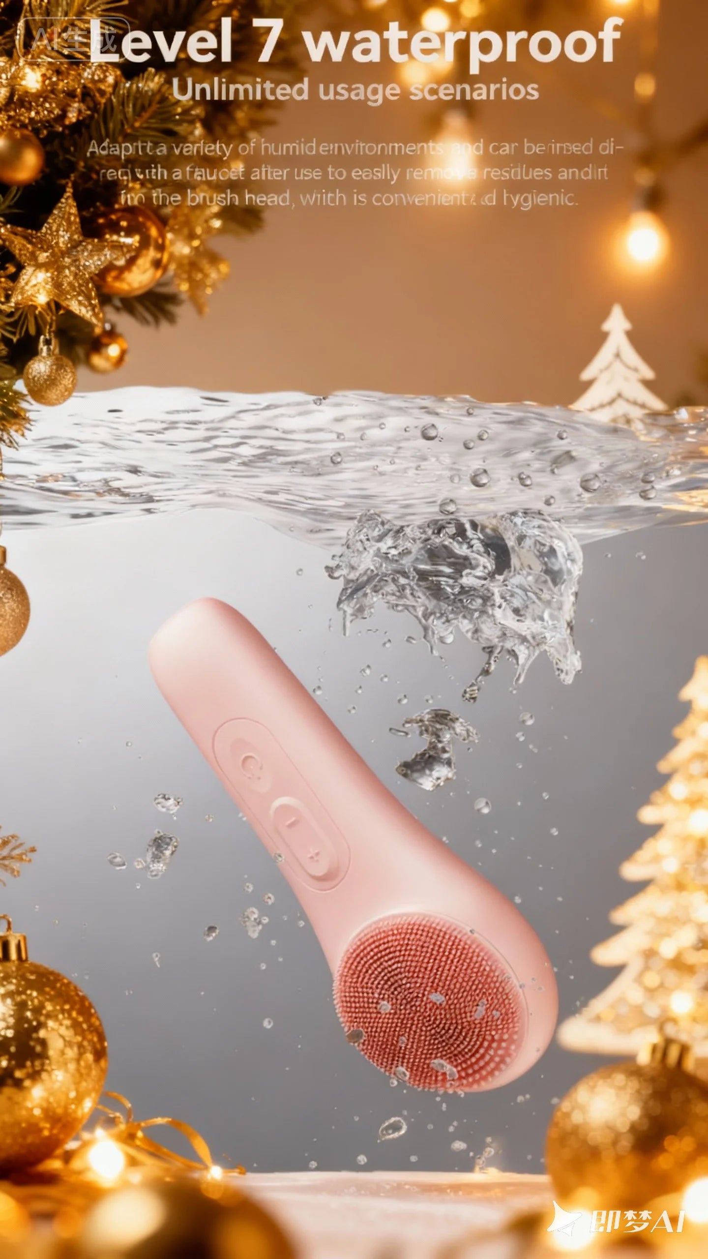 Rechargeable IPX7 Waterproof Facial Cleansing Brush For All Skin Types