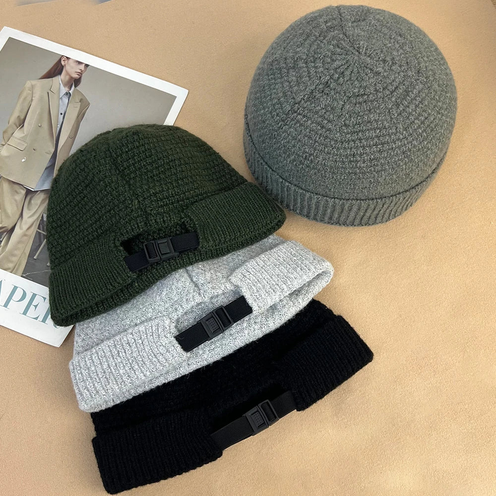 Zhejiang Woolen Knitted Beanie Hat For Men And Women Unisex Warm Skull Cap For Autumn Winter