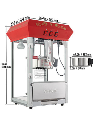 SucceBuy Electric Popcorn Maker Commercial Popper Machine